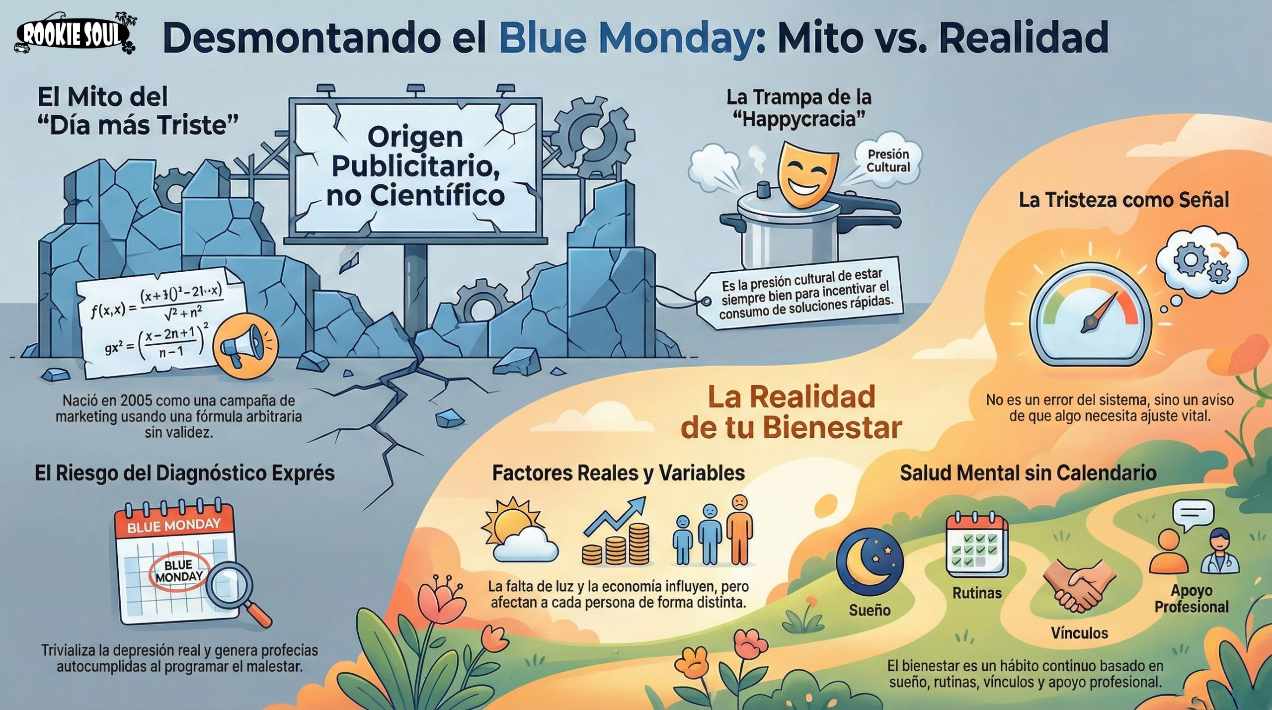 Infografía Blue Monday 2026 - Rookie Soul